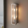 Daltra Large Ribbed Bathroom Wall Light - Chrome Effect -Furniture Series Store 14301806 8085038438994028