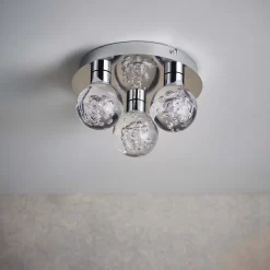 Leoch Bathroom Flush Ceiling Light - Chrome Effect -Furniture Series Store 14301817 1485038438995540