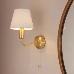 Naim Bathroom Wall Light - Brass Effect -Furniture Series Store 14301821 2755038439435883