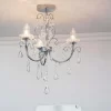 Shanzie Semi Flush Bathroom Chandelier Light - Chrome Effect -Furniture Series Store 14301829 1435038439436858
