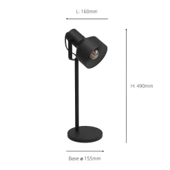 Eglo Casibare Table Lamp - Black -Furniture Series Store 14302943 9535038224029802