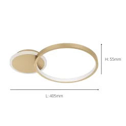 Eglo Gafares Connect Smart Flush Ceiling Light - Gold -Furniture Series Store 14302965 1015038223809842