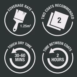 Rust-Oleum Painters Touch Matt Paint Black - 250ml -Furniture Series Store 14606448 1465053507850997