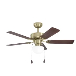 Eglo Cadiz Ceiling Fan With Light - Aged Brass & Wood -Furniture Series Store 14742121 9905052700361127