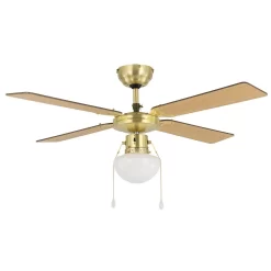 Eglo Fortaleza Ceiling Fan With Light - Bronze & Wood -Furniture Series Store 14742122 6445052700335771