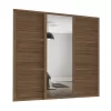 Shaker 3 Door Sliding Wardrobe Kit Walnut Panel / Mirror With Walnut Frame (W)2136 X (H)2260mm -Furniture Series Store 14817120 1735059987592208